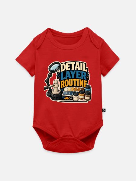 DETAIL LAYER ROUTINE - Baby Premium Kurzarmbody - Rot