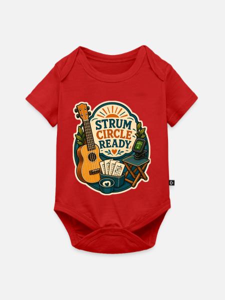 STRUM CIRCLE READY - Baby Premium Kurzarmbody - Rot