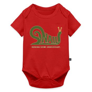SNAIL – Humour sans hâte - Body à manches courtes Premium Bébé - rouge - Devant