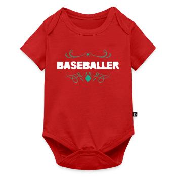 Baseball Ornament Style - Baby Premium short-sleeve bodysuit - red - Front