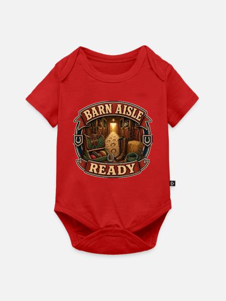 BARN AISLE READY - Baby Premium Kurzarmbody - Rot