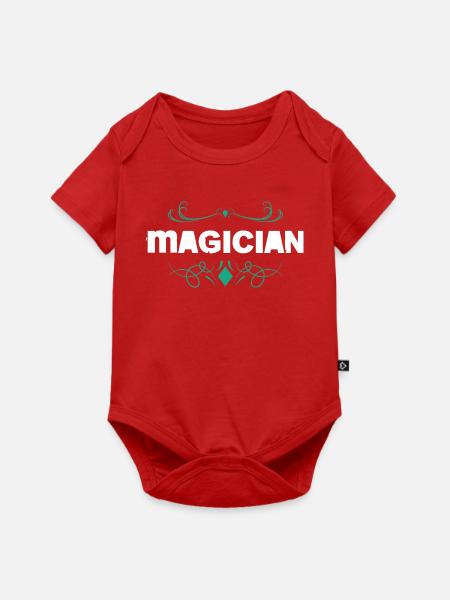 Magier-Logo mit Barockornament - Baby Premium Kurzarmbody - Rot