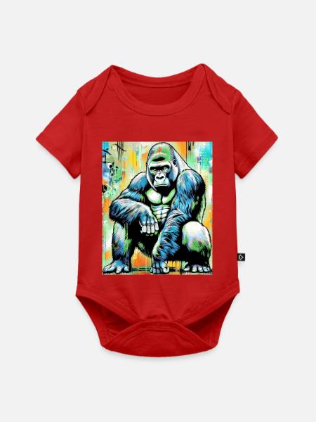 Gorilla - Baby Premium Kurzarmbody - Rot