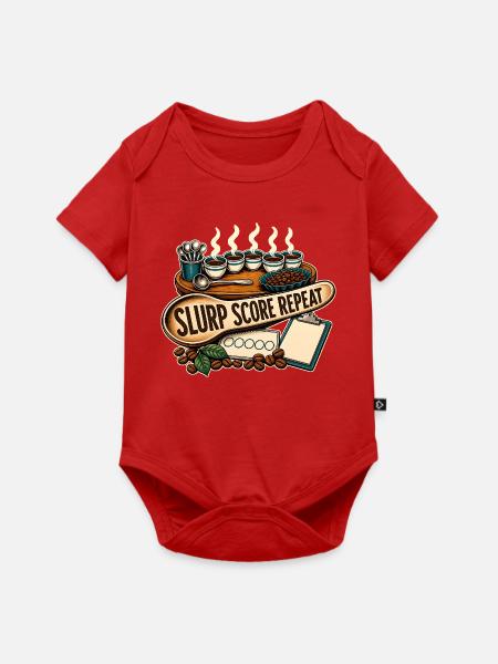 SLURP SCORE REPEAT - Baby Premium Kurzarmbody - Rot