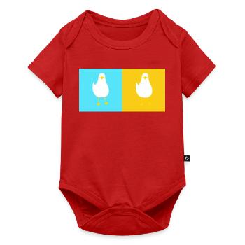 DoubleTrouble 2 - Baby Premium Kurzarmbody - Rot - Vorne