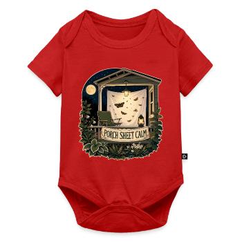PORCH SHEET CALM - Baby Premium Kurzarmbody - Rot - Vorne