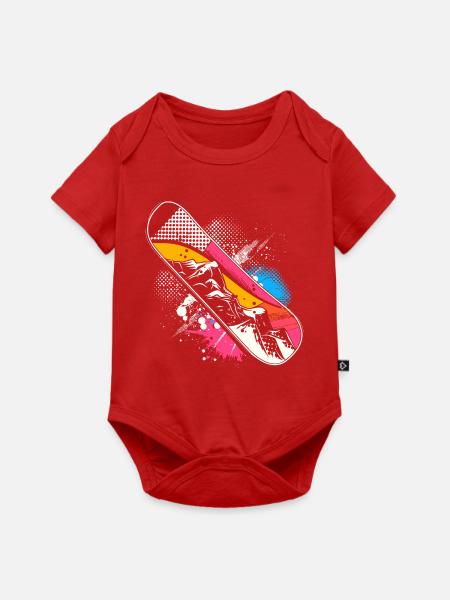 Snowboard Grafik - Baby Premium Kurzarmbody - Rot