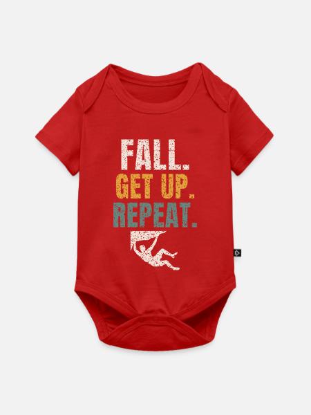 Fall Get Up Repeat - Baby Premium Kurzarmbody - Rot