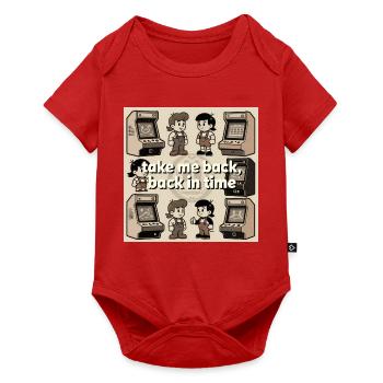 Retro-Gaming - Baby Premium Kurzarmbody - Rot - Vorne