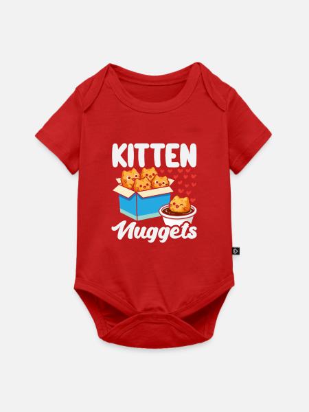 Süße Katzen Nuggets Im Karton Lustiges Motiv - Baby Premium Kurzarmbody - Rot