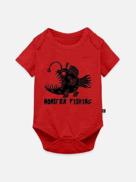 Schwarzer Tiefseefisch - Baby Premium Kurzarmbody - Rot
