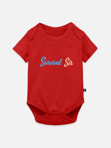 Survival Sir Typografie - Baby Premium Kurzarmbody - Rot
