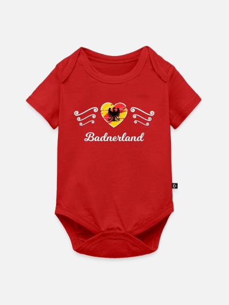 Badnerland Adler Herz - Baby Premium Kurzarmbody - Rot