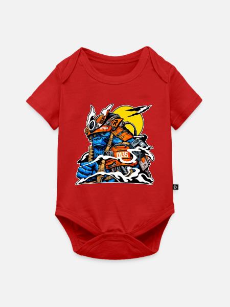 Gorilla im Neon-Mech-Anzug - Baby Premium Kurzarmbody - Rot