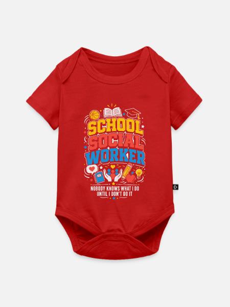 Schulsozialarbeiter Kraft - Baby Premium Kurzarmbody - Rot