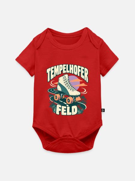 Tempelhofer Feld – Rollschuh im Berliner Retrolook - Baby Premium Kurzarmbody - Rot