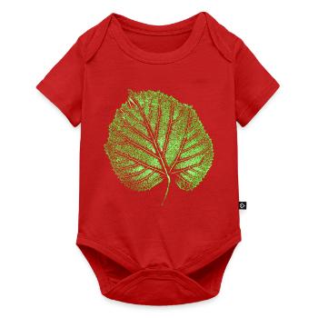 Haselnussblatt / Blätter & Natur - Botanisch - Baby Premium Kurzarmbody - Rot - Vorne