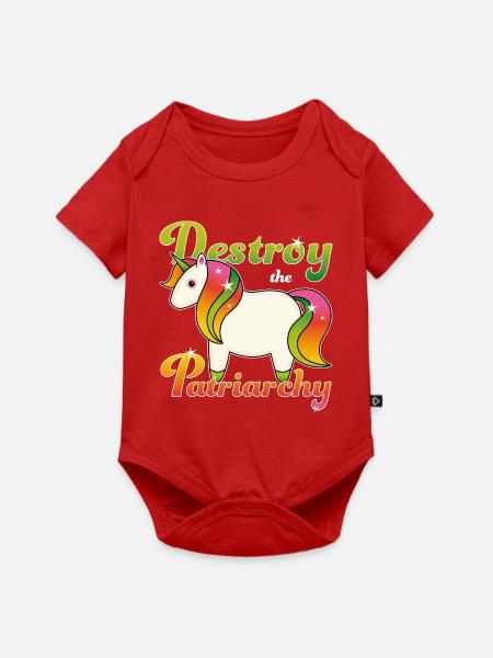 Destroy the Patriarchy - Baby Premium Kurzarmbody - Rot