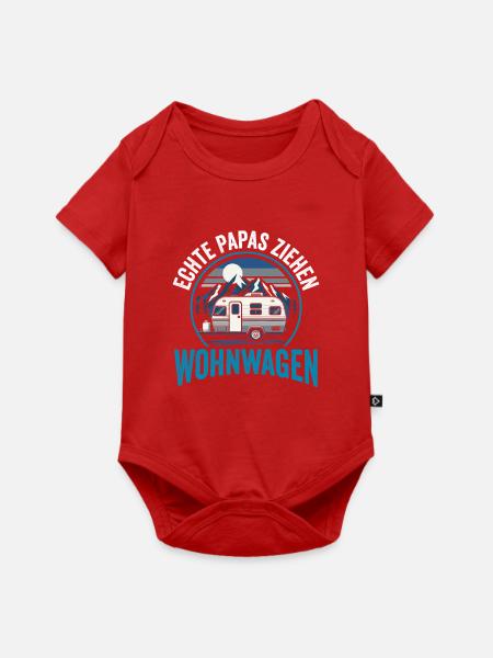 Wohnwagen Retro Bergsee - Baby Premium Kurzarmbody - Rot
