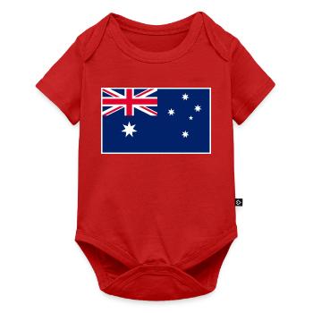 Australia Flag Classic Frame - Baby Premium Kurzarmbody - Rot - Vorne