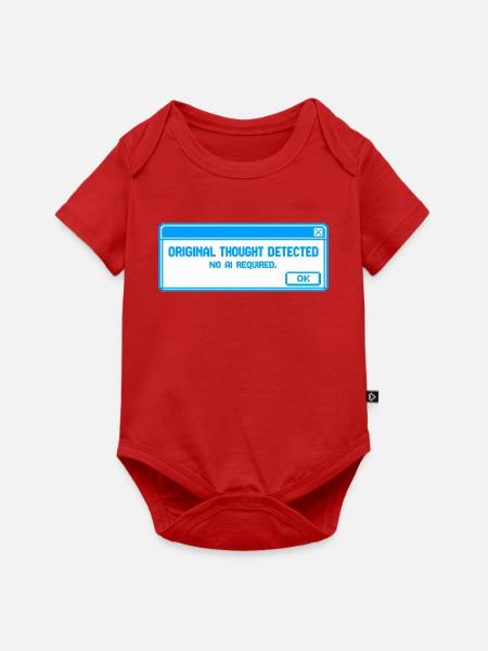 Ursprünglicher Gedanke erkannt – Anti-KI-Schlam - Baby Premium Kurzarmbody - Rot