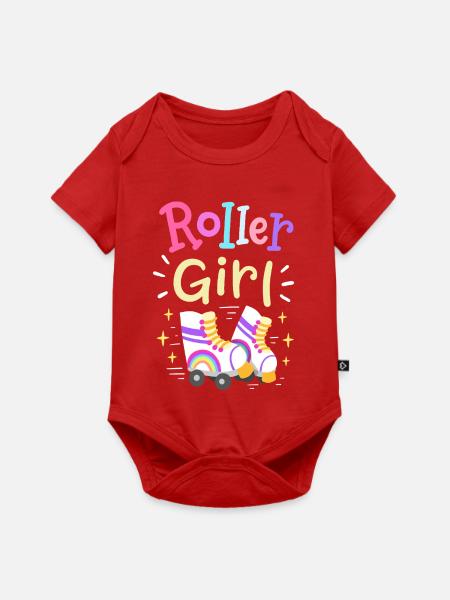 Roller Skating Girl - Baby Premium Kurzarmbody - Rot