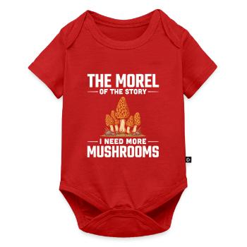 Morcheln Wortspiel Lustiger Pilzsammler Spruch - Baby Premium Kurzarmbody - Rot - Vorne