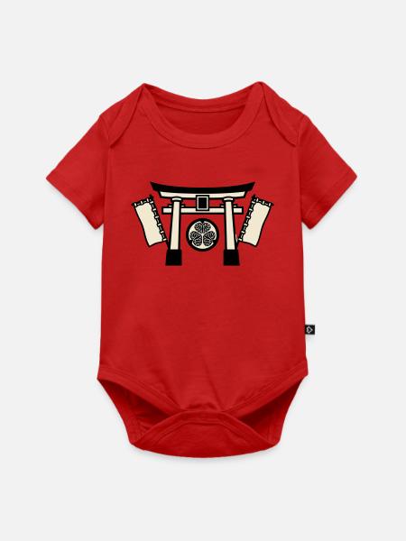 Torii Schrein Japan Logo - Baby Premium Kurzarmbody - Rot