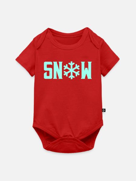 SNOW Schneekristall - Baby Premium Kurzarmbody - Rot