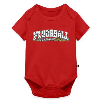 Floorball Löcher Humor Design - Baby Premium Kurzarmbody - Rot - Vorne