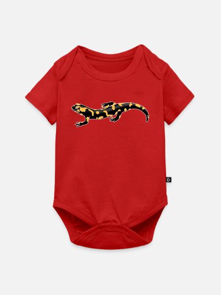 Feuersalamander Illustration – Heimische Amphibien - Baby Premium Kurzarmbody - Rot