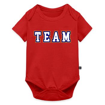Lettrage d’équipe - Body à manches courtes Premium Bébé - rouge - Devant