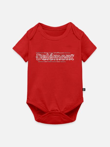 Schweizer Städte Delemont - Baby Premium Kurzarmbody - Rot