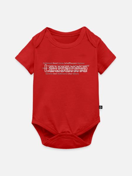 Schweizer Städte Lausanne - Baby Premium Kurzarmbody - Rot