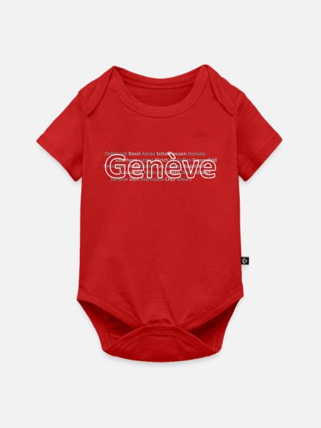 Schweizer Städte Genève - Baby Premium Kurzarmbody - Rot