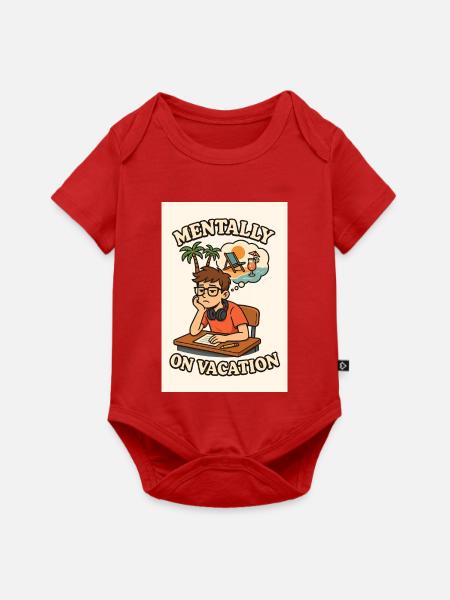 Mentally Im Urlaub Design - Baby Premium Kurzarmbody - Rot
