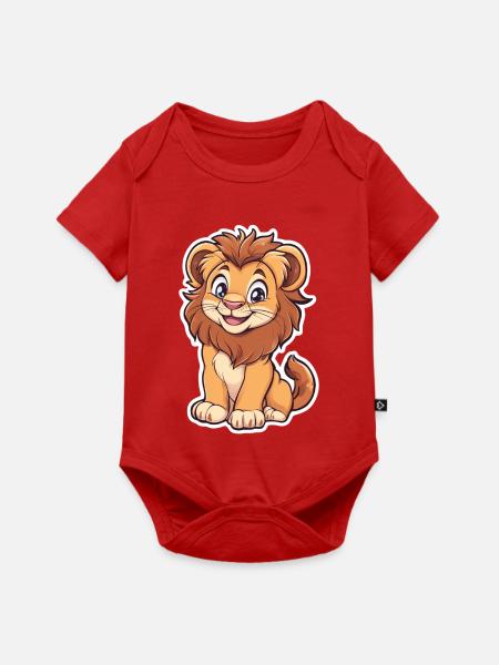 Löwe - Baby Premium Kurzarmbody - Rot