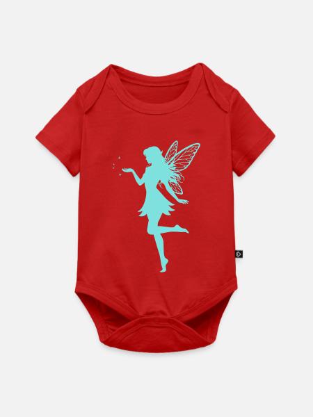 Feen-Silhouette mit Sternen - Baby Premium Kurzarmbody - Rot