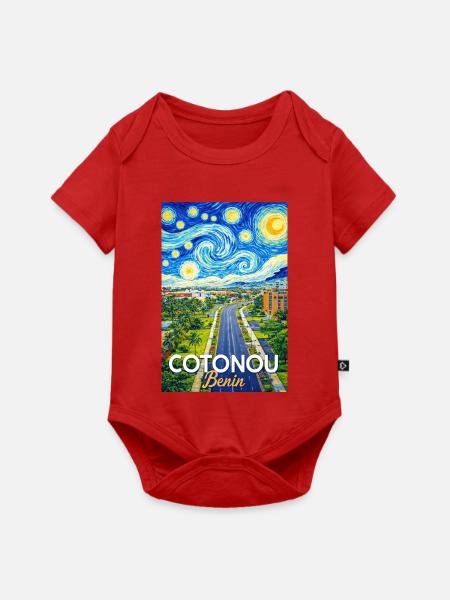 Cotonou Straße Sternenhimmel - Baby Premium Kurzarmbody - Rot