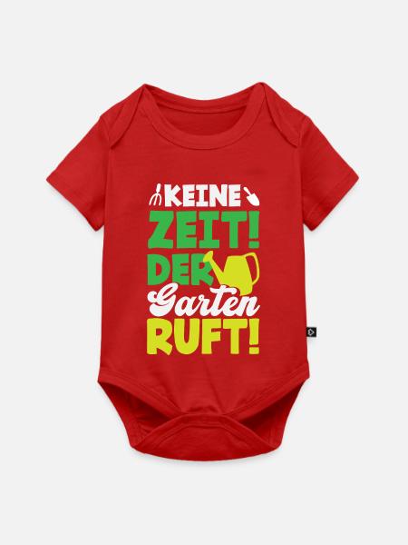 Der Garten Ruft Gartenarbeit - Baby Premium Kurzarmbody - Rot