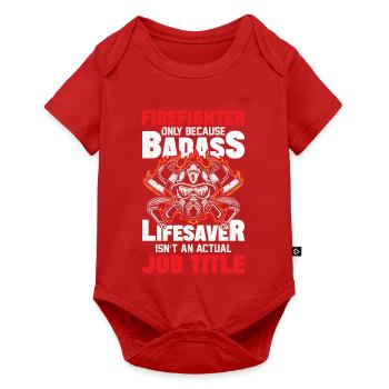 Feuerwehrmann - Baby Premium Kurzarmbody - Rot - Vorne