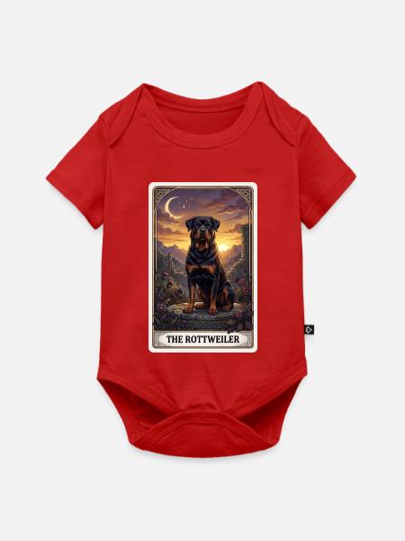 Rottweiler Mondschein Tarot - Baby Premium Kurzarmbody - Rot