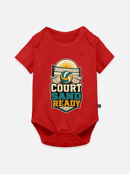 COURT SAND READY - Baby Premium Kurzarmbody - Rot
