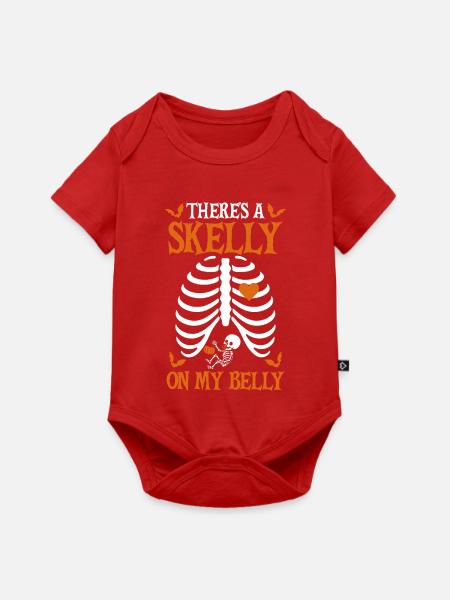 Funny Halloween Pumpkin Pregnancy - Baby Premium Kurzarmbody - Rot
