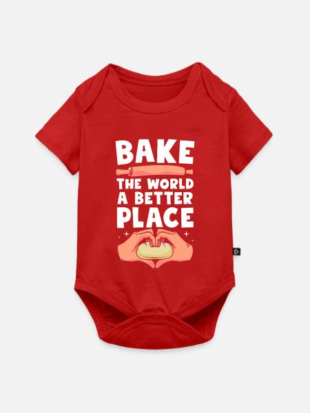 Bäcker Bäckerin Backen - Baby Premium Kurzarmbody - Rot
