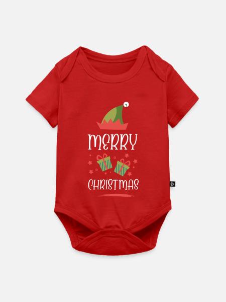 Frohe Weihnachten - Baby Premium Kurzarmbody - Rot
