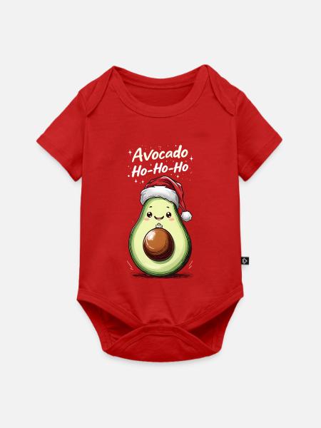 Avocado Weihnachten Geschenk - Baby Premium Kurzarmbody - Rot
