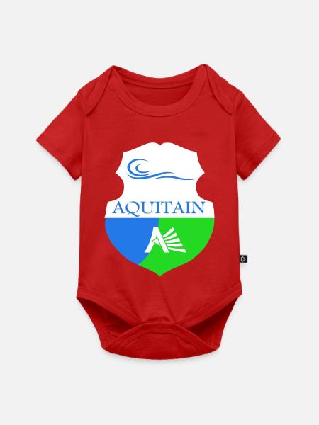 Wappen von Aquitanien - Baby Premium Kurzarmbody - Rot