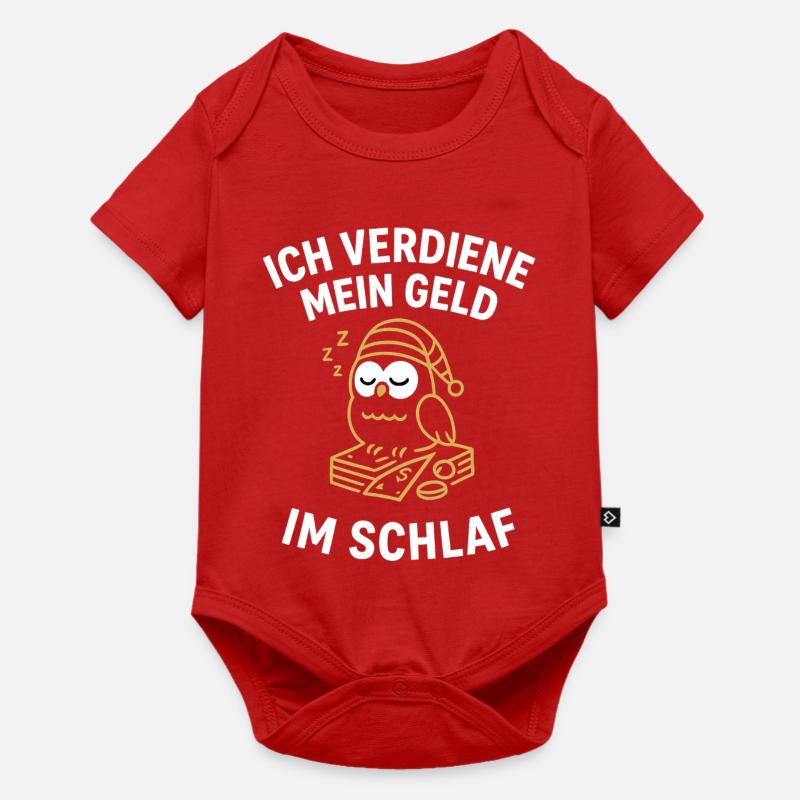 GeldImSchlaf Eule - Baby Premium short-sleeve bodysuit - red