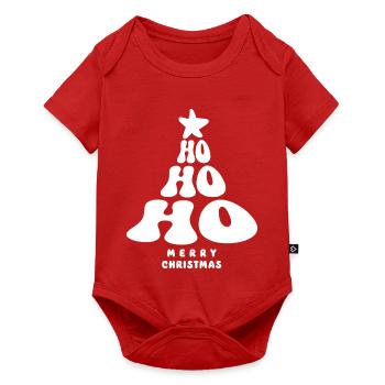 Merry Christmas - Ho ho ho - Weihnachtsbaum - Baby Premium Kurzarmbody - Rot - Vorne